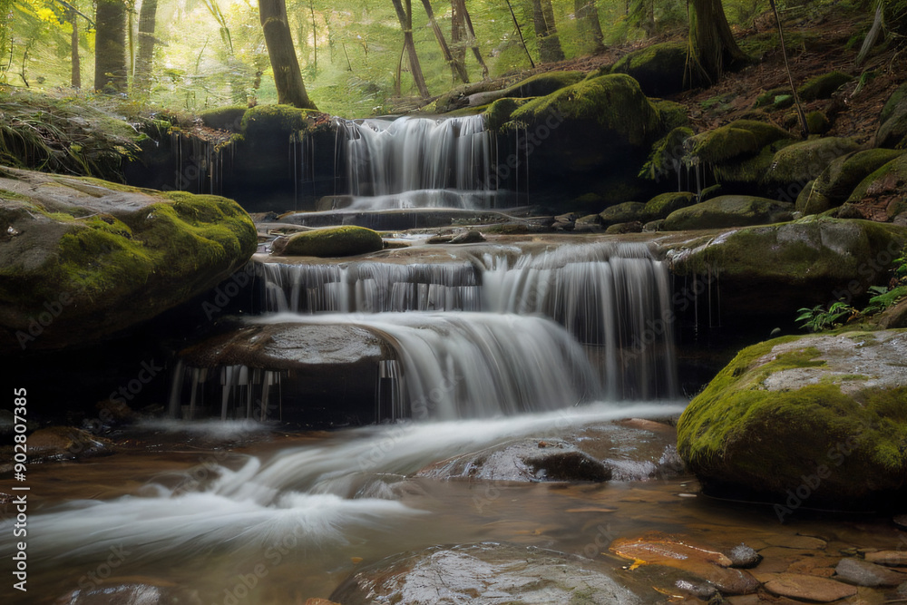Fototapeta premium waterfall in the forest