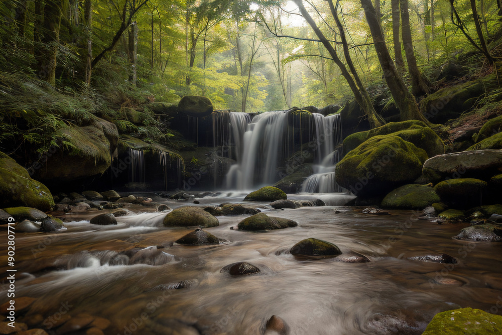 Obraz premium waterfall in the forest