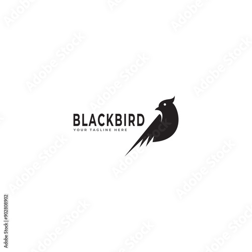 Small Bird Silhouette Transparent Background, Bird Silhouette Logo Light Background Vector Design.