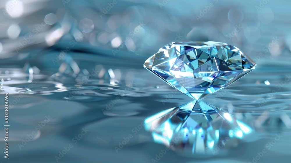 Sparkling Blue Diamond on Water Surface Sparkling Blue Diamond on Water Surface