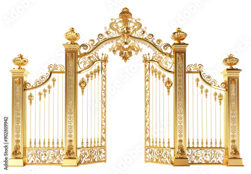 PNG Shiny Gold gate. photo