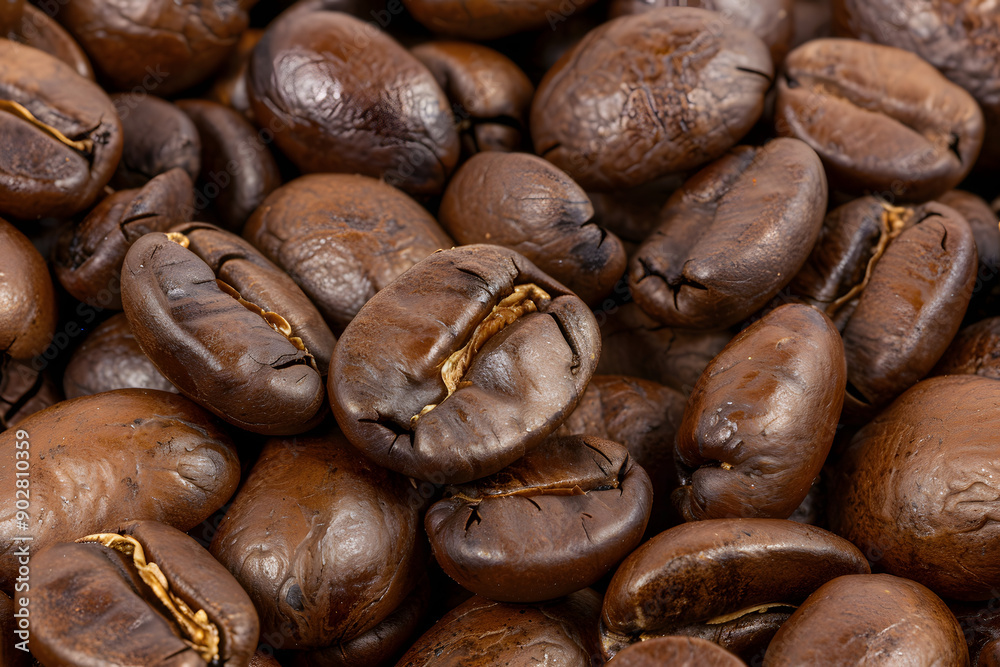 Close-Up of Roasted Coffee Beans Close-Up of Roasted Coffee Beans