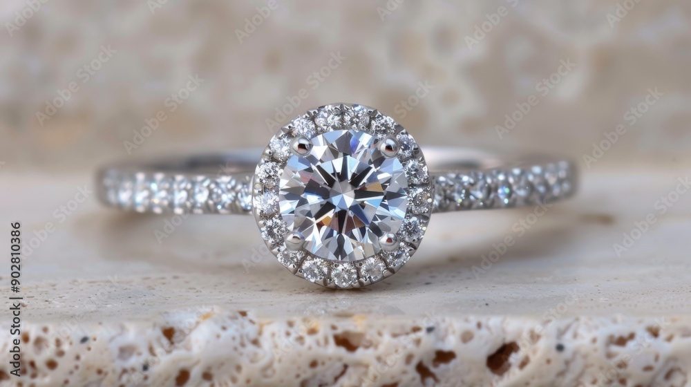 Diamond Engagement Ring Macro. Diamond Engagement Ring Macro.