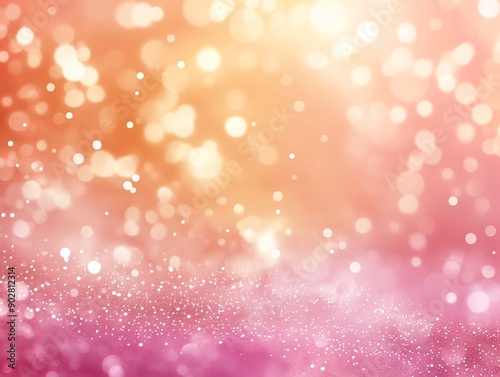 Warm Bokeh Background with Pink and Orange Tones - Ideal for Festive and Romantic Designs
