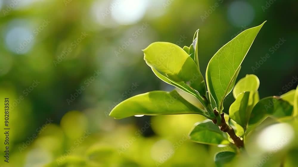 leaves under the warm light of sunbeam in morning in beautiful garden for creating the flower background leaves under the warm light of sunbeam in morning in beautiful garden for creating the flower background