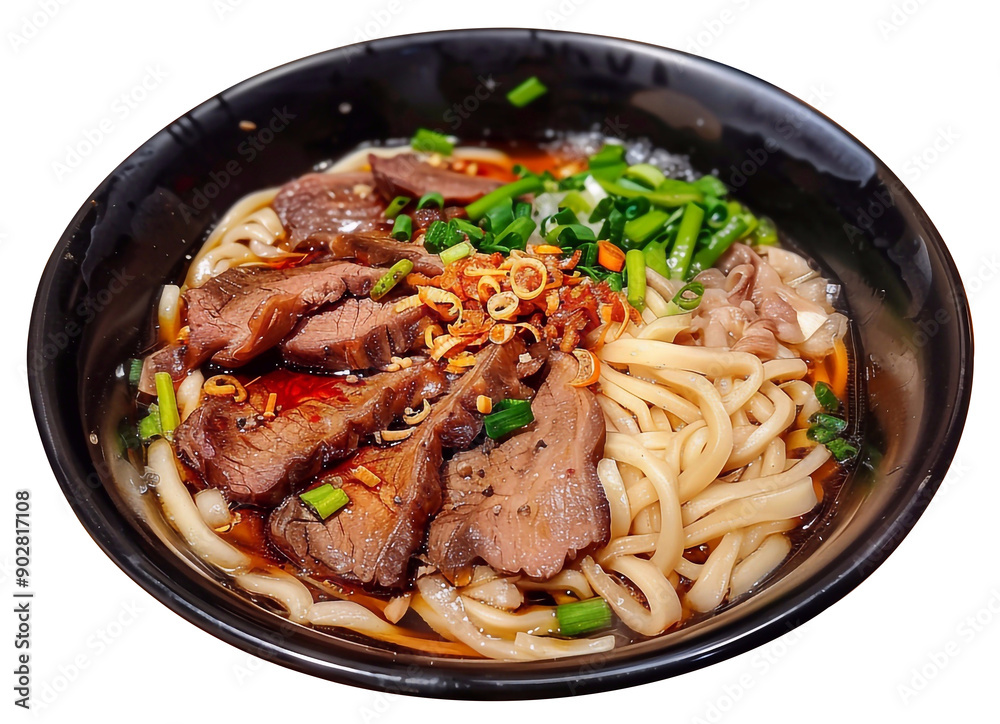 chinese style noodles, beef noodles, thinly sliced beef, dicut, PNG file, isolated backgroud. chinese style noodles, beef noodles, thinly sliced beef, dicut, PNG file, isolated backgroud.
