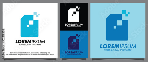 Illustration sim card logo template
