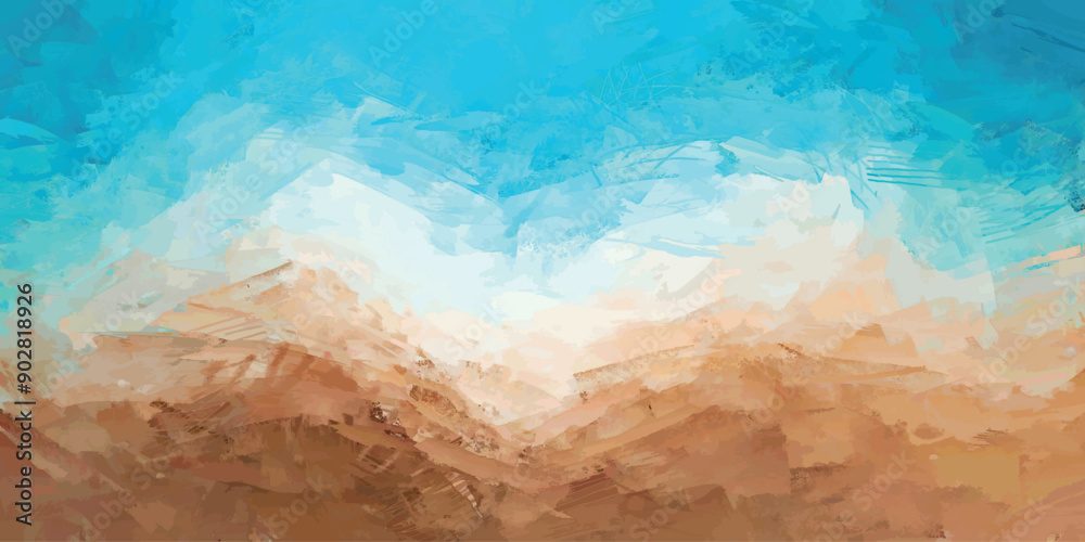Fototapeta premium vector abstract shades of turquoise with harmonious blend of blue and tan blended shadow brush stroke in serene atmosphere stunning piece 5