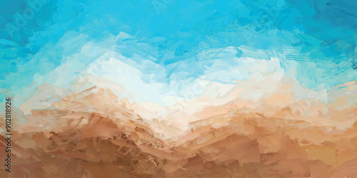 vector abstract shades of turquoise with harmonious blend of blue and tan blended shadow brush stroke in serene atmosphere stunning piece 5