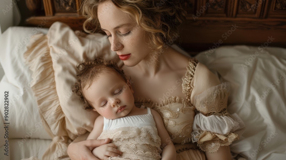 The Mother and Baby Resting The Mother and Baby Resting