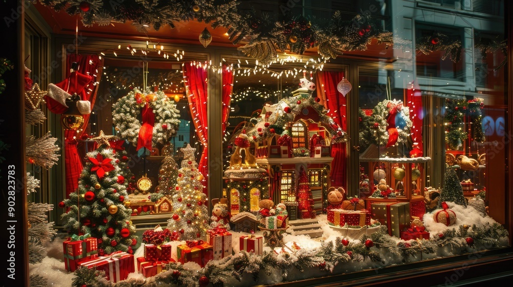 A festive Christmas display.