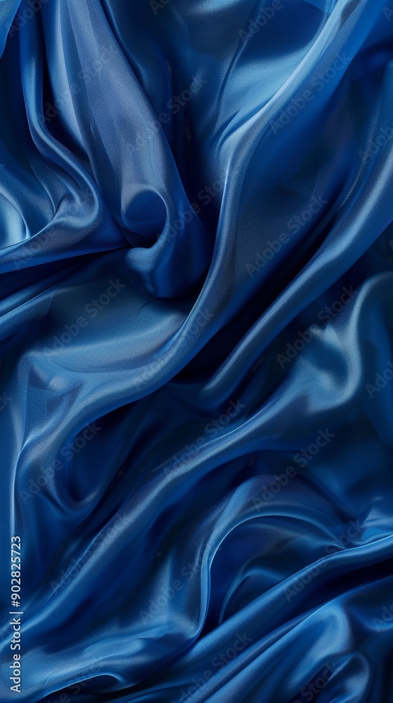 Fototapeta premium Dramatic Blue-Toned Canvas or Fine Linen Fabric Background: Artistic Texture for Portrait Products and Conceptual Designs. Creative Pattern for Marketing, Web Design, and High-Resolution Wallpapers. A