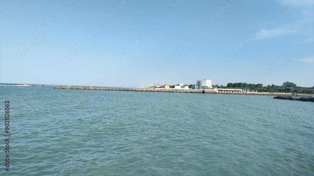 Gatteo Mare rocks of the seafront Forli Cesena in Italy. High quality 4k footage Gatteo Mare rocks of the seafront Forli Cesena in Italy. High quality 4k footage