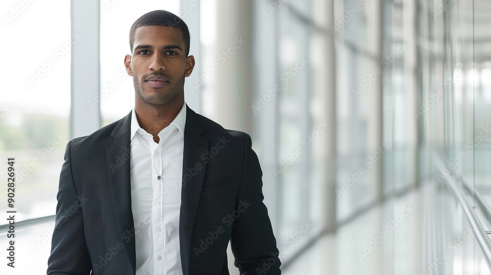 Elegant Business Professional in Modern Office Setting Elegant Business Professional in Modern Office Setting