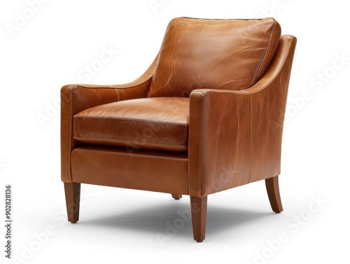 Leather armchair in a modern interior