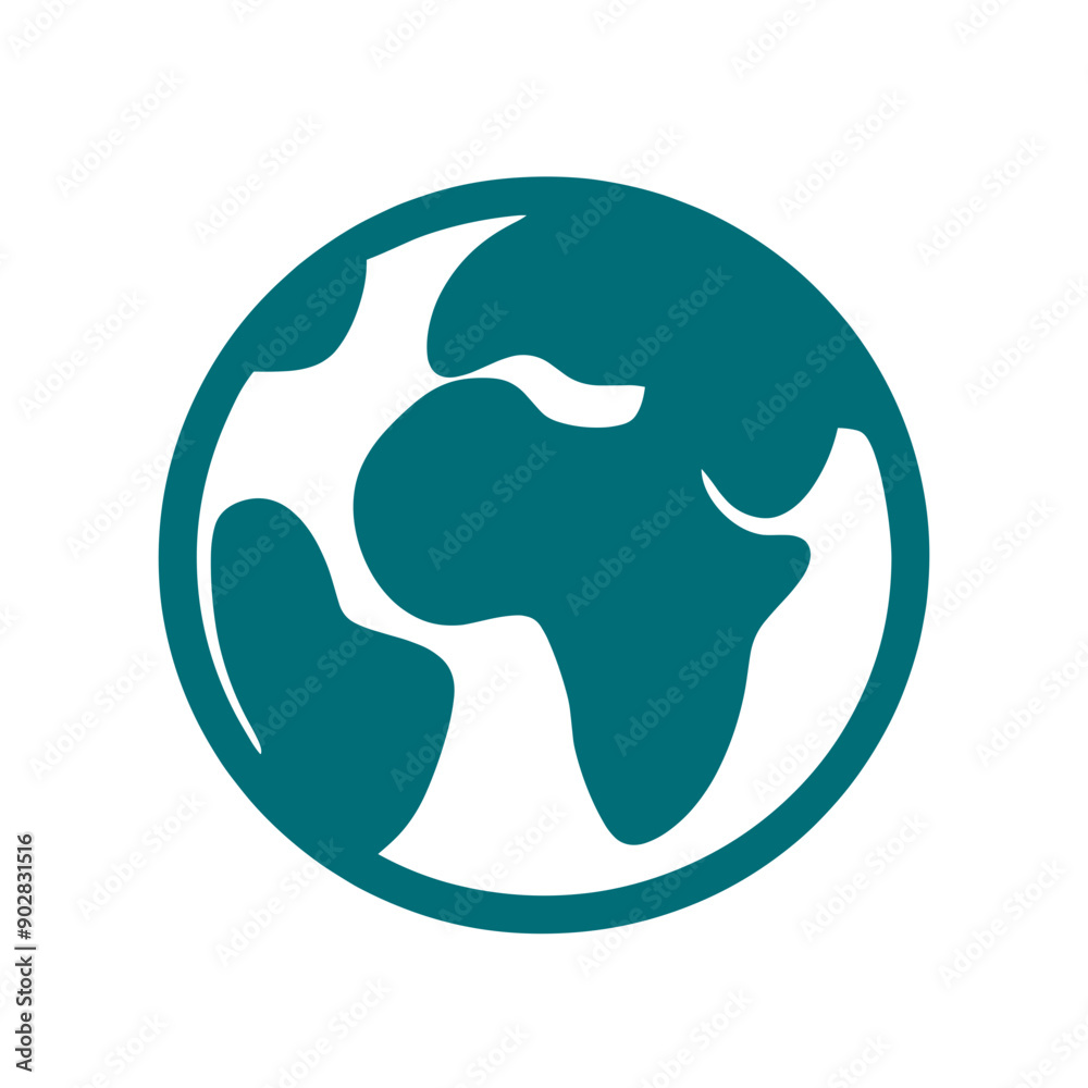 Earth map icon, social media concept Earth map icon, social media concept
