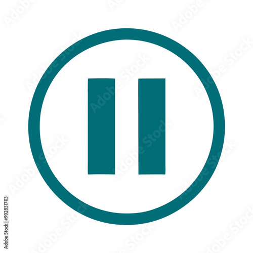 Pause icon, social media concept