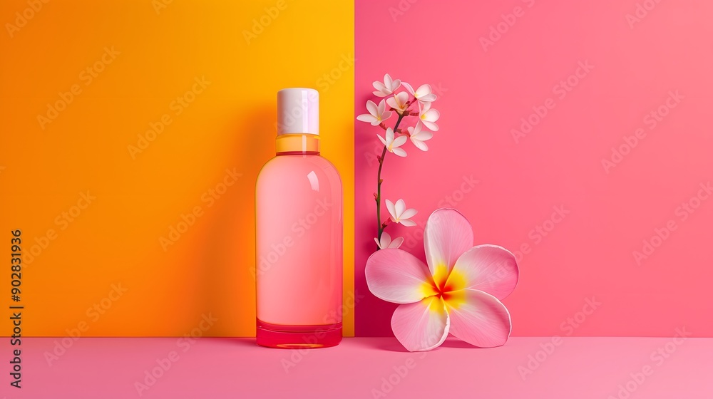 cosmetic cream and flower cosmetic cream and flower