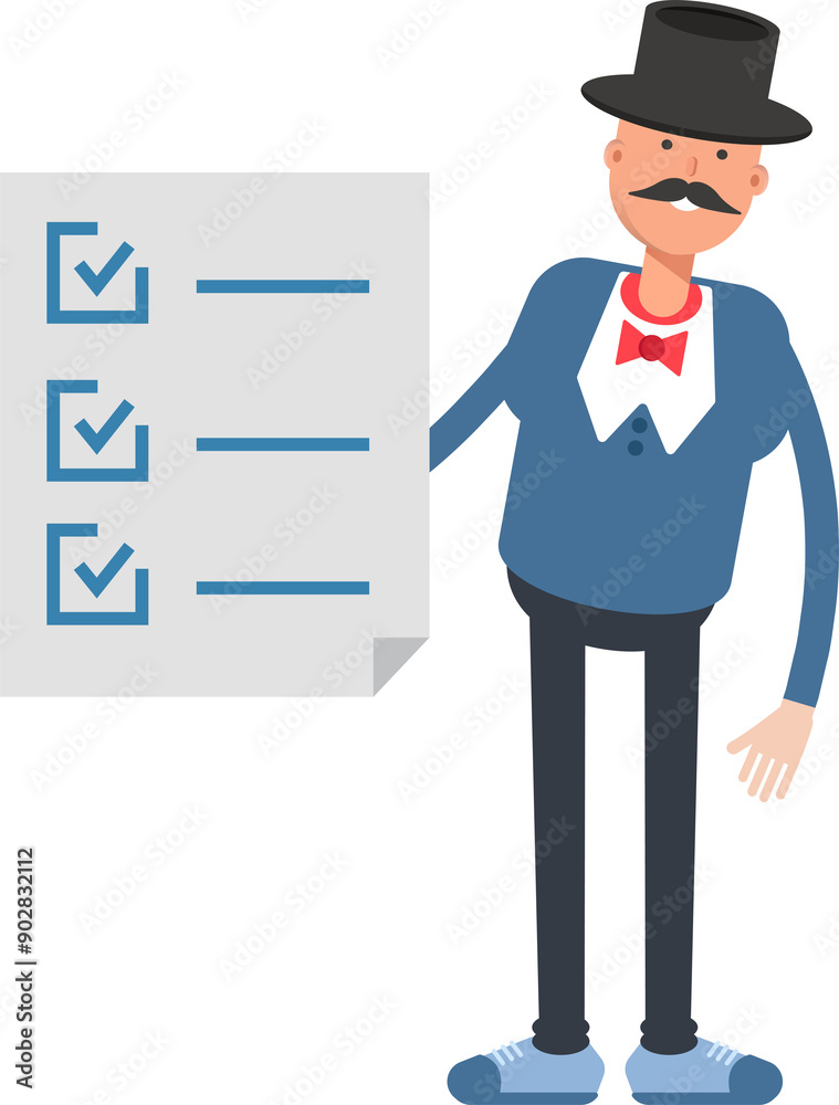 Gentleman in Top Hat Character and Check List Document
Gentleman in Top Hat Character and Check List Document