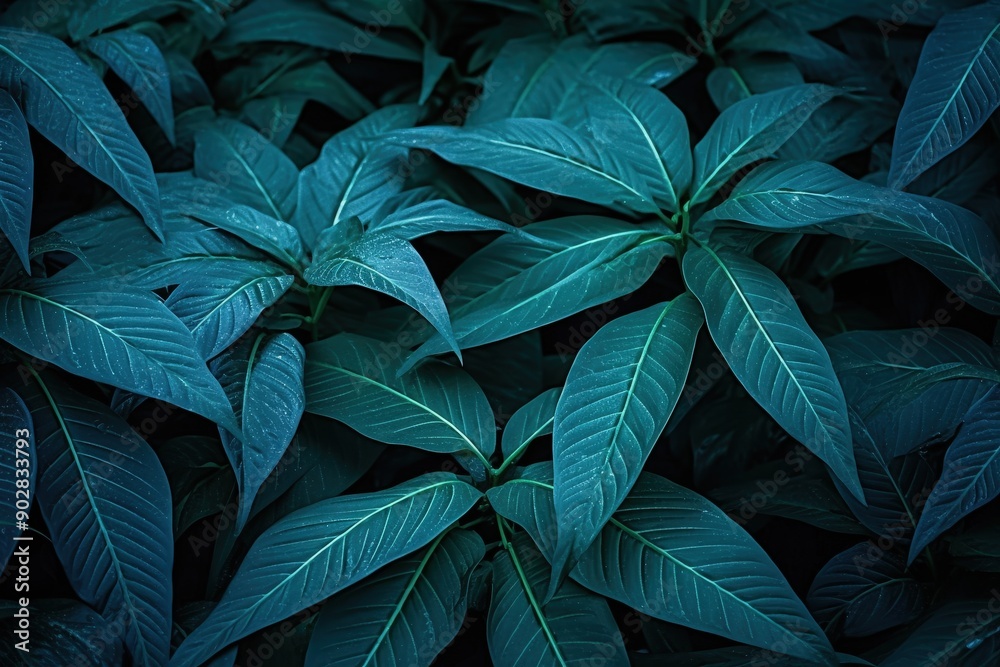Fototapeta premium Dark Green Lush Foliage Texture