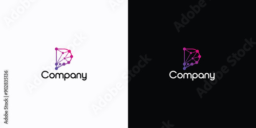 creative dot letter p technology
