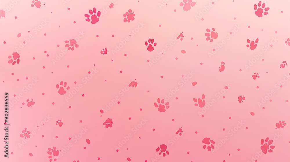 A cute pink background with a pattern of tiny paw prints, perfect for a pet-themed design. A cute pink background with a pattern of tiny paw prints, perfect for a pet-themed design.