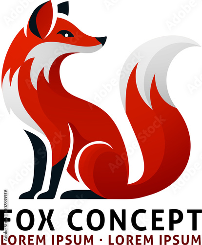 Fox Animal Design Icon Masc...