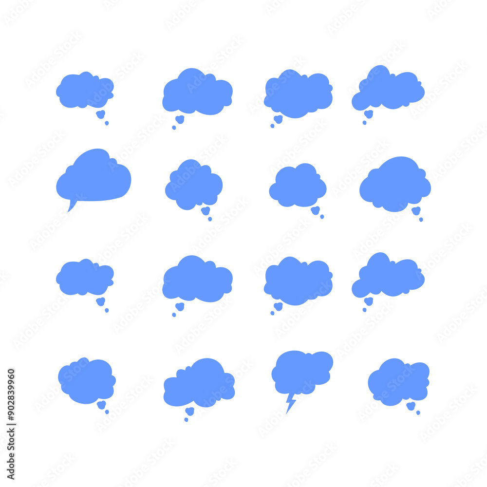 cloud bubble vector collection cloud bubble vector collection