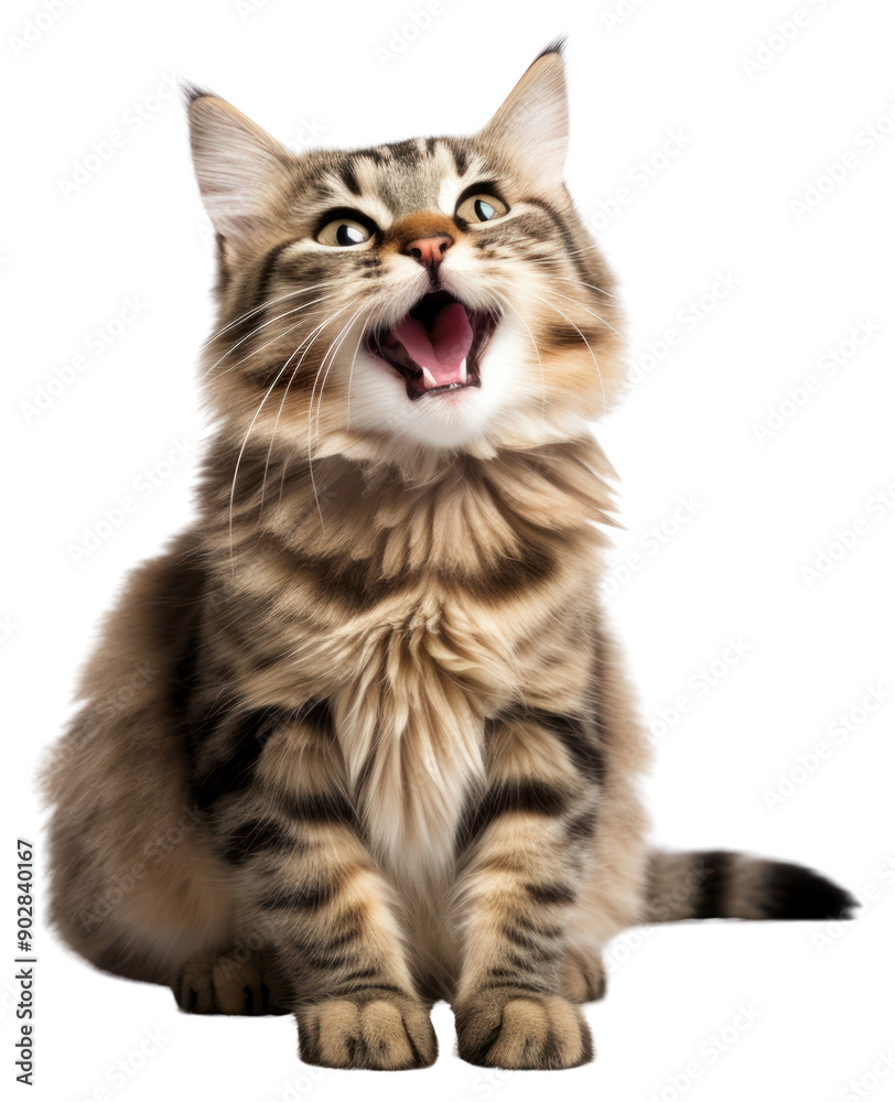 Obraz premium PNG A happy cat mammal animal kitten.