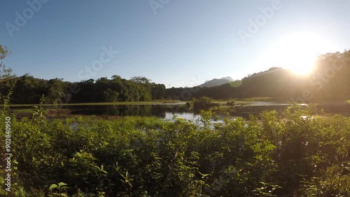 sunset over lake