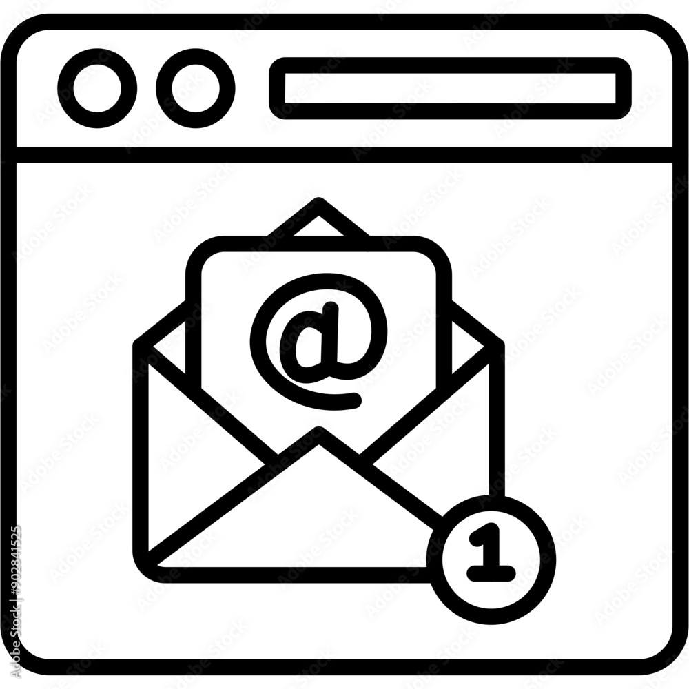 Webmail Icon Files Webmail Icon Stock Vector | Adobe Stock