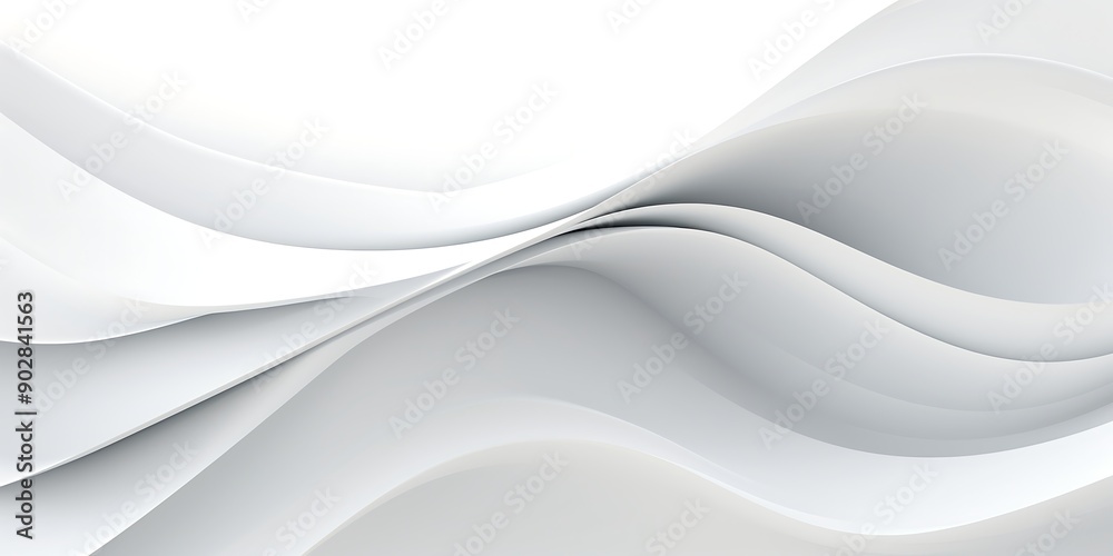 Abstract white background with wavy lines Abstract white background with wavy lines
