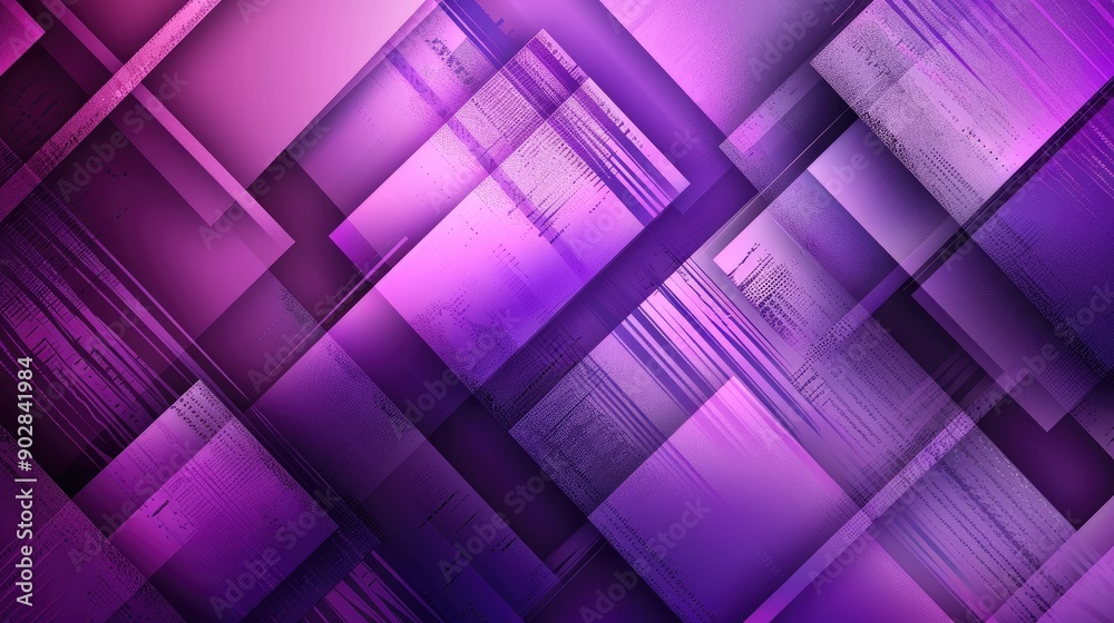 Obraz premium A purple background featuring abstract, geometric shapes in contrasting shades, ideal for a modern and stylish design.
