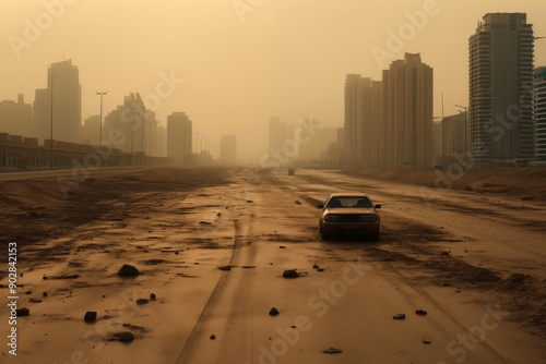 Hot and Harsh Weather in a Deserted City