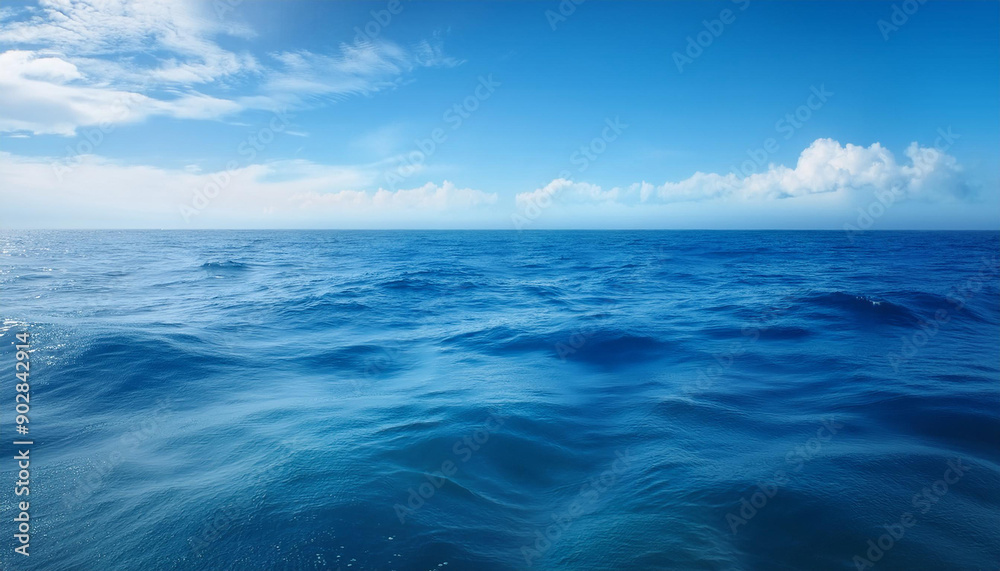 a beautiful blue sea with clouds. background, concept of calm and relaxation , high resolution a beautiful blue sea with clouds. background, concept of calm and relaxation , high resolution