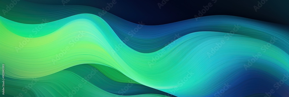 Abstract Green and Blue Waves Abstract Green and Blue Waves