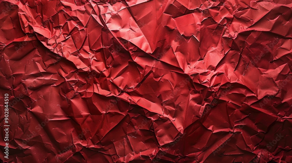 A rich red background with a texture of crumpled paper, adding a tactile and artistic touch. A rich red background with a texture of crumpled paper, adding a tactile and artistic touch.