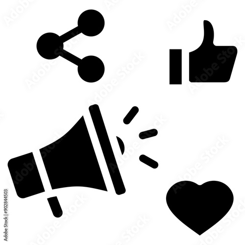 Viral Marketing Icon Element For Design