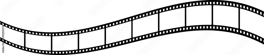 Film strip background. Retro photo, cinema or movie frames. Video film strip roll. Vector EPS 10