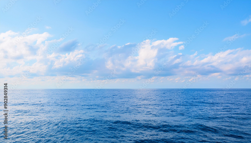 a beautiful blue sea with clouds. background, concept of calm and relaxation , high resolution a beautiful blue sea with clouds. background, concept of calm and relaxation , high resolution