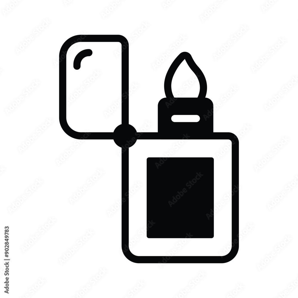 An icon depicting a fire lighter, designed with clean lines for clarity and simplicity. An icon depicting a fire lighter, designed with clean lines for clarity and simplicity.