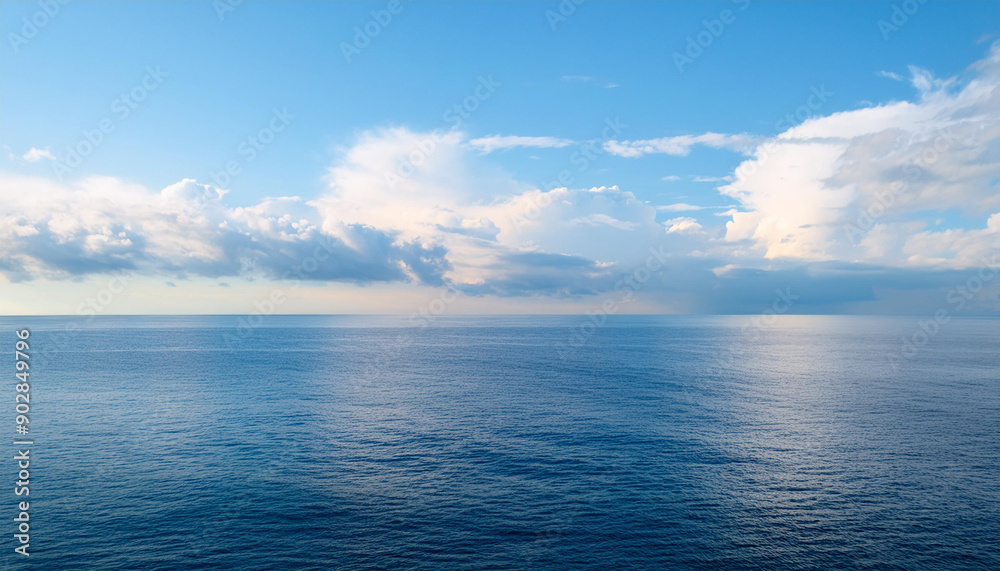 a beautiful blue sea with clouds. background, concept of calm and relaxation , high resolution a beautiful blue sea with clouds. background, concept of calm and relaxation , high resolution