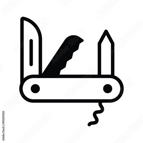 A sleek vector icon featuring an army knife, crafted for unique visual appeal.