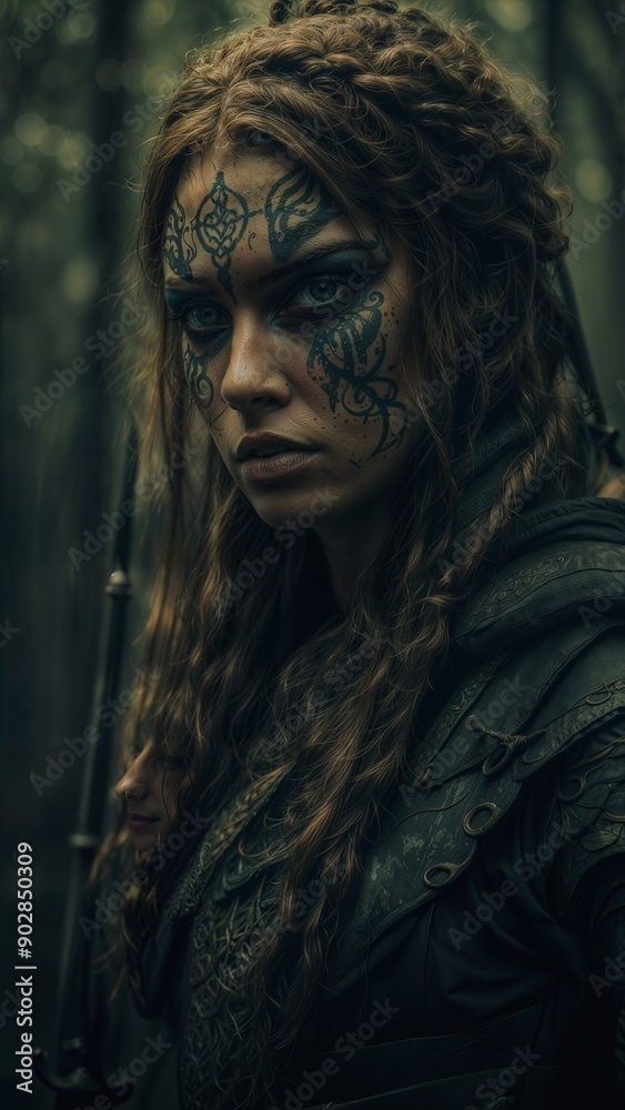 portrait of a person in a forest portrait of a person in a forest