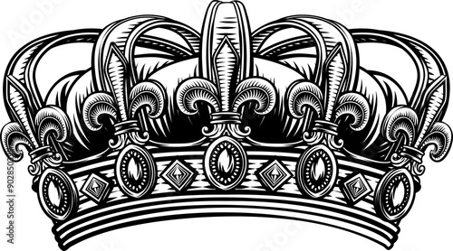 Crown Heraldic Vintage Wood...