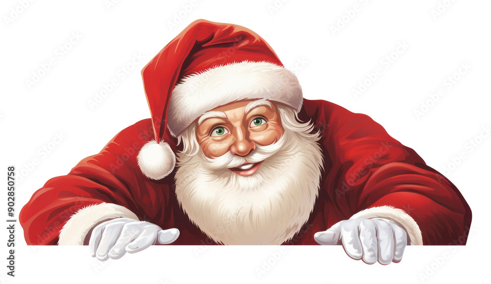Naklejka premium PNG Thumbs up Santa Claus illustration.