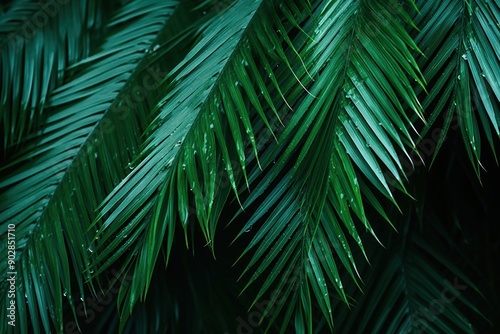 Palm Tree Leaves Close-Up © Nice Seven