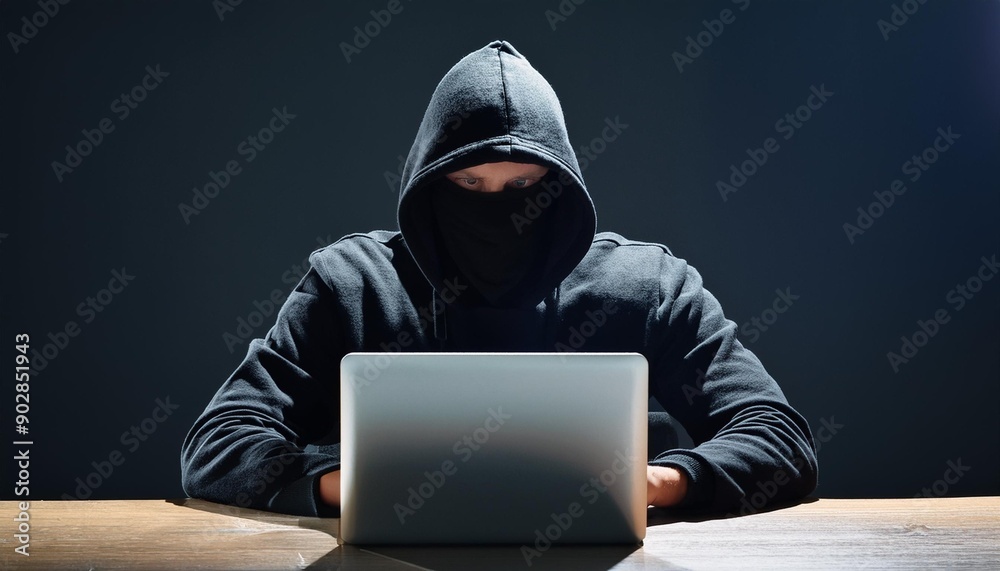 hacker with laptop hacker with laptop