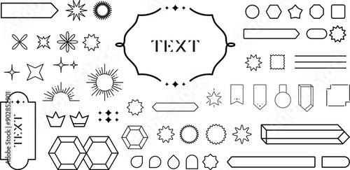 Set of abstract organic shapes and textures for design layouts — hand-drawn vector elements