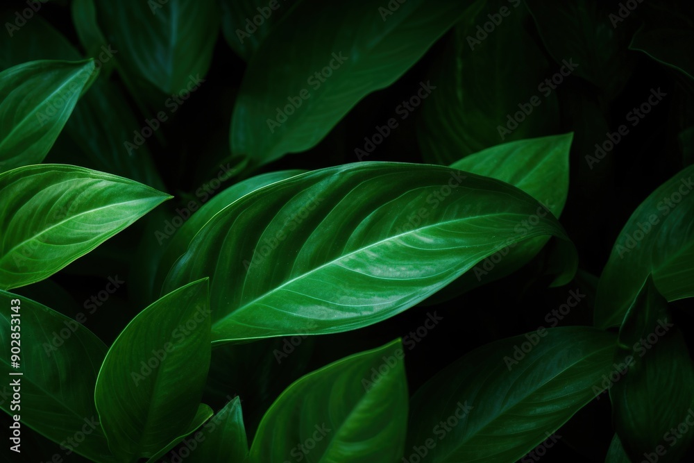 Obraz premium Green Leaves Texture